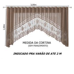 Cortina Renda Bando Cascata 3M X 1M Alt Desert Bule Lisa - 5