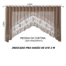 Cortina Renda Bando Cascata 3M X 1M Alt Desert Bule Lisa - 5