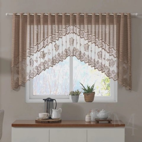 Cortina Renda Bando Cascata 3M X 1M Alt Desert Bule Lisa