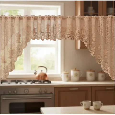 Cortina Renda Bando Cascata 3m x 1m Alt Desert Bule Lisa