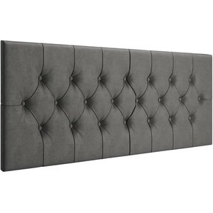 Cabeceira Painel Estofada Dubai Deluxe Queen Cinza 1,60m - Pc Móveis