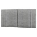Ver imagem 1 de Cabeceira Estofada Iluminação Led Glow Cama Box Casal 140cm Linho Cinza