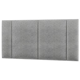 Cabeceira Estofada Iluminação Led Glow Cama Box Casal 140cm Linho Cinza - 1