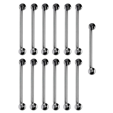 Barra Apoio 60cm Aço Inox Kit 13 Unidades Acessibilidade Idoso Gestante Criança Deficiente Segurança
