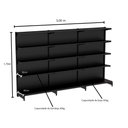 Ver imagem 2 de Kit Gôndola Parede 1 Inicial + 2 Continuações Preta Sem Porta Eiqueta