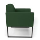 Ver imagem 4 de Kit 2 Poltronas Base Industrial Preto Marisa Veludo Verde D03 - D'Rossi