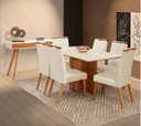 Ver imagem 1 de Mesa de jantar + 6 Cadeiras Milão tampo Atenas 180 cm Palha