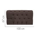 Ver imagem 2 de Painel Cabeceira Estofada Paris 100cm Cama Box Solteiro Corino Marrom- Mabe Magazine