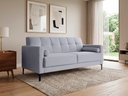 Ver imagem 1 de Sofá Living Fixo 1,60m Chicago Linho Soft - Netsofas - Prata