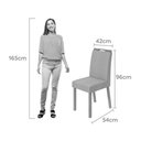 Ver imagem 6 de Conjunto Sala de Jantar Mesa Téssera 120 Tampo Vidro Off White com 4 Cadeiras Bonna - Lopas Amendoa