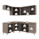 Ver imagem 6 de Armário de Cozinha Modulada Completa Fidelitá Paris 6 Peças 340cm 12 Portas 3 Gavetas com Tampo