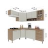 Cozinha Modulada Completa Fidelitá Paris 6 Peças 340cm 12 Portas 3 Gavetas com Tampo - 4