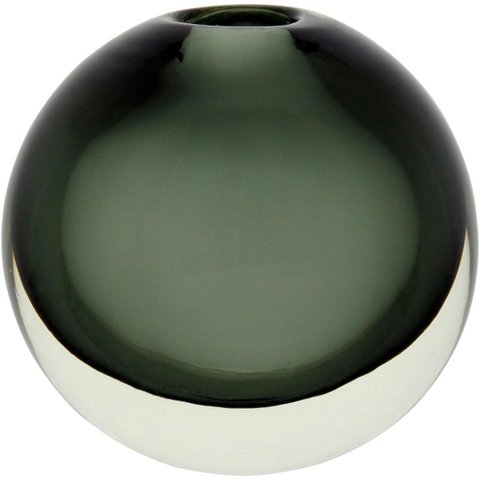 Vaso Decorativo Enfeite Casa Home&Co 14x15x10cm Vidro Cinza