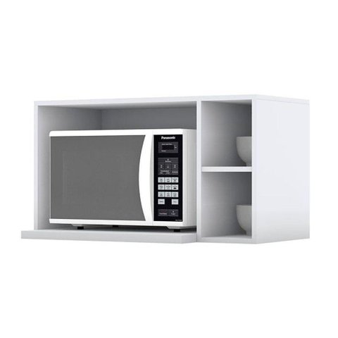 Armário Aéreo para Micro-ondas Nova York Branco Hp - Henn