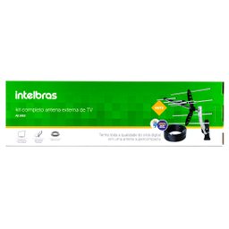 Kit Antena Externa Uhf Hdtv Intelbras Ae5010 Digital Com Cabo 10 Metros - 8 Kit Antena Externa Uhf Hdtv Intelbras Ae5010 Digital Com Cabo 10 Metros - 8