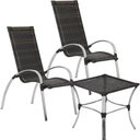 Ver imagem 2 de Jogo de Mesa e Cadeiras de Alumínio em Fibra Sintética Área Externa ou Interna Trama Original