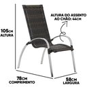 Ver imagem 4 de Jogo de Mesa e Cadeiras de Alumínio em Fibra Sintética Área Externa ou Interna Trama Original