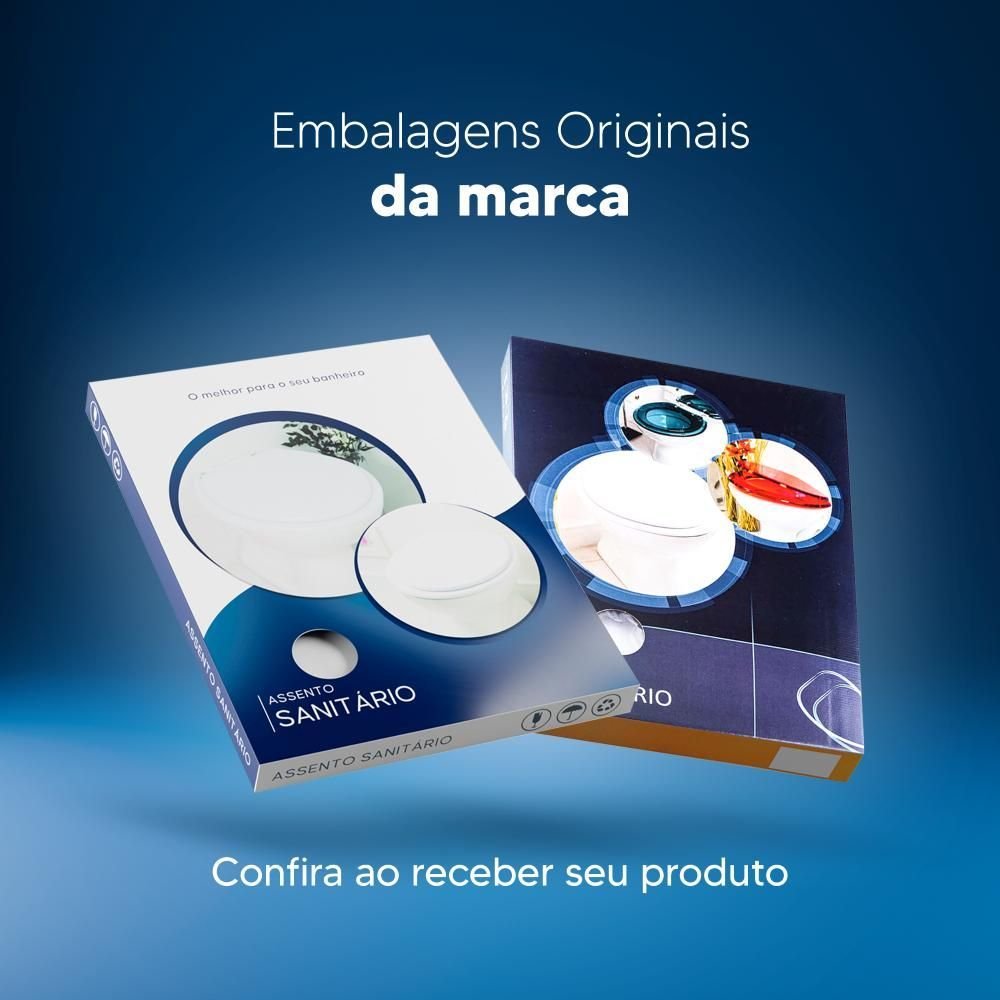 Assento Sanitário Poliester Nexo Decorado Golfinho e Conchas para Vaso Roca - 5