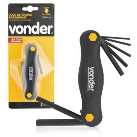 Kit Chaves Allen 7 Peças 2,0 a 8,0mm Vonder