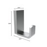 Cabide de Parede Banheiro Aço Inox Escovado Gancho de Toalha - 7
