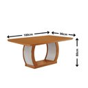 Ver imagem 4 de Mesa de Jantar Milena 180 cm Tampo MDF Laminado Canto Copo com 6 Cadeiras Aline