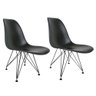 Conjunto Com 2 Cadeiras Eames Eiffel Preta Empório Tiffany Base Preta - 1