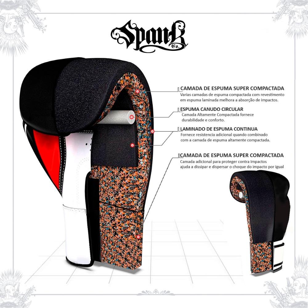 Luva de Boxe e Muay Thai Spank - Azul - 10oz - 10