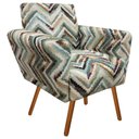 Ver imagem 1 de Poltrona Decorativa Dora Estampado Zig Zag Color D57 - D'Rossi