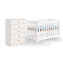 Ver imagem 1 de Berço com Colchão + Cômoda Ditalia Bbi-56 Bb-120 Branco