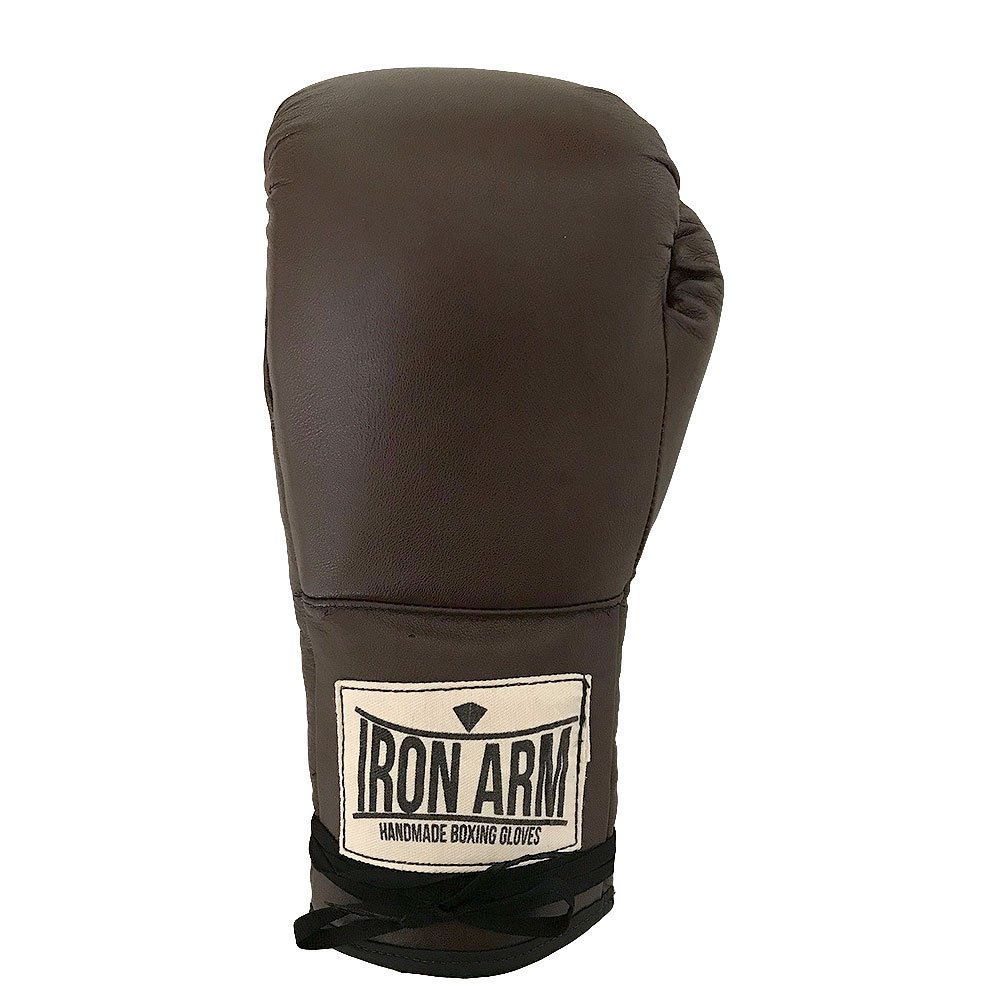 Kit Luva de Boxe Pro Brown Bull Cadarço + Bandagem Preta 3m + Protetor Bucal - 8