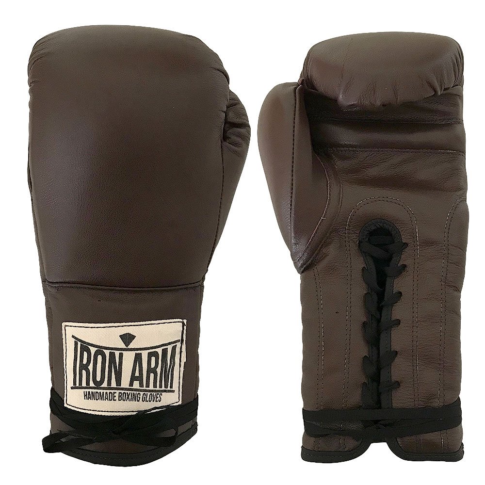 Kit Luva de Boxe Pro Brown Bull Cadarço + Bandagem Preta 3m + Protetor Bucal - 7