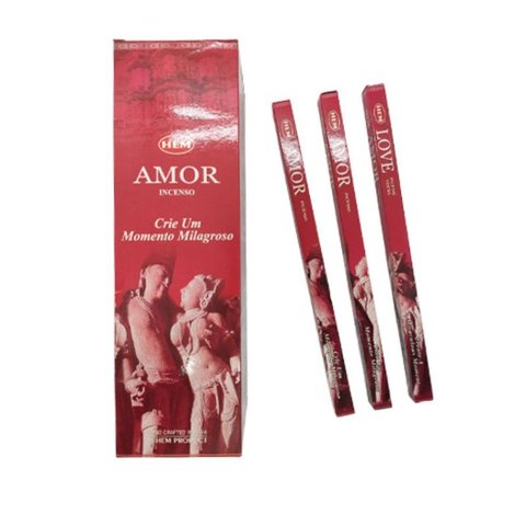 Kit 12 Incensos Hem Amor - Aroma Romântico e Aconchegante