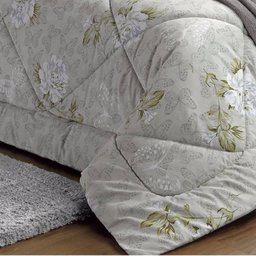 Kit Colcha Queen Papillons 7 Peças Algodão 200 Fios Casaborda Cinza - 5 Kit Colcha Queen Papillons 7 Peças Algodão 200 Fios Casaborda Cinza - 5