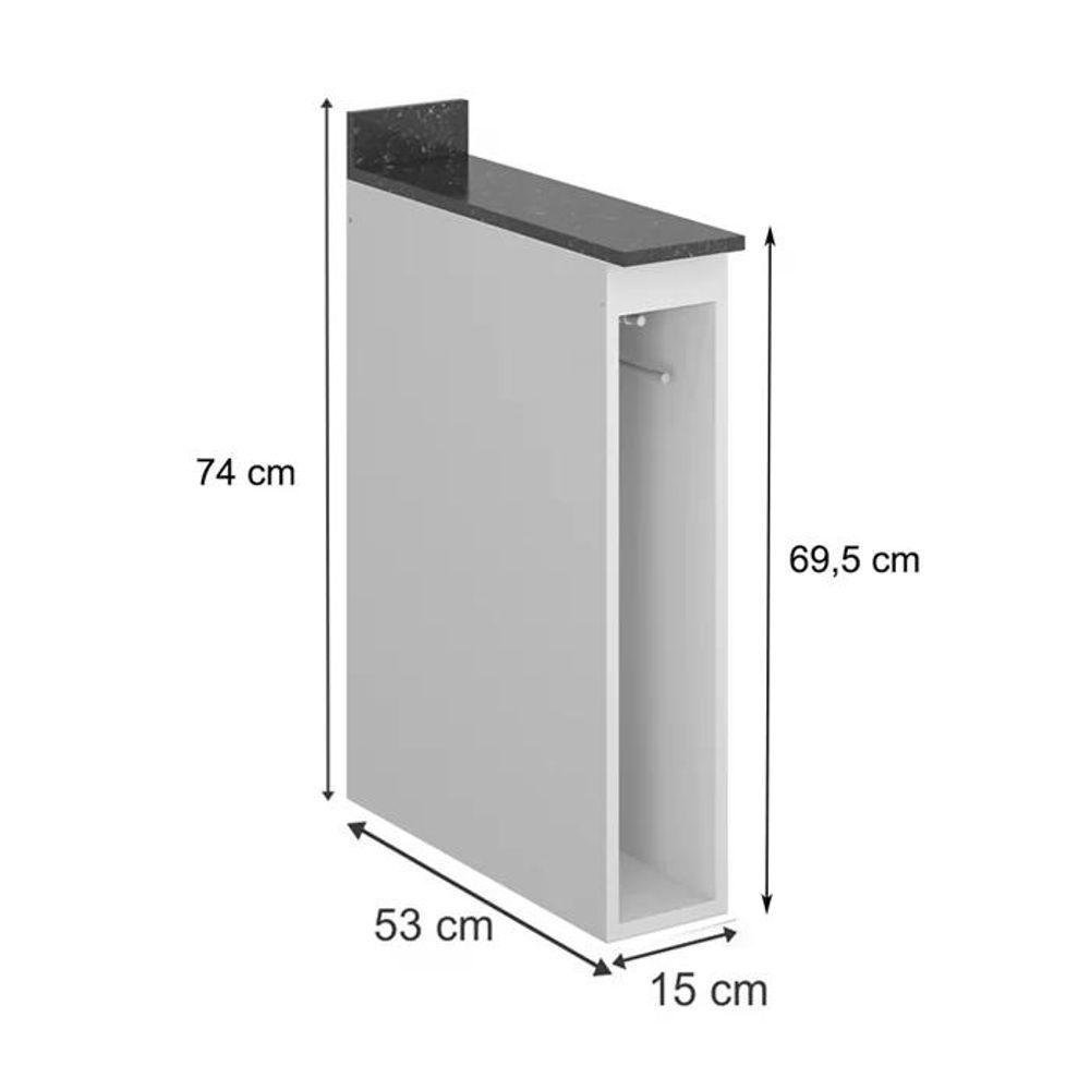 Nicho Toalheiro 100% Mdf 3099.21 Branco Nicioli Branco - 2