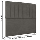 Ver imagem 2 de Cabeceira Cama Box Casal King Size Ivana 193cm Veludo Cinza - Abmaza