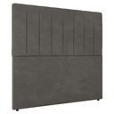 Ver imagem 1 de Cabeceira Cama Box Casal King Size Ivana 193cm Veludo Cinza - Abmaza