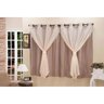 Cortina Blackout PVC com Voil Corta Luz 2,80M x 1,80M - 1