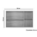 Ver imagem 2 de Armário Aéreo P/ Cozinha Sauvignon C/ 3 Portas Ripadas 120cm Amendoa - Ronipa