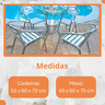 Kit 2 Cadeiras + Mesa de Alumínio Varanda Área Externa Apartamento Casa Piscina Jardim Hotel Pousada - 9