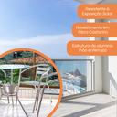 Ver imagem 7 de Kit 2 Cadeiras + Mesa de Alumínio Varanda Área Externa Apartamento Casa Piscina Jardim Hotel Pousada