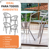 Kit 2 Cadeiras + Mesa de Alumínio Varanda Área Externa Apartamento Casa Piscina Jardim Hotel Pousada - 3