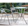 Kit 2 Cadeiras + Mesa de Alumínio Varanda Área Externa Apartamento Casa Piscina Jardim Hotel Pousada - 1