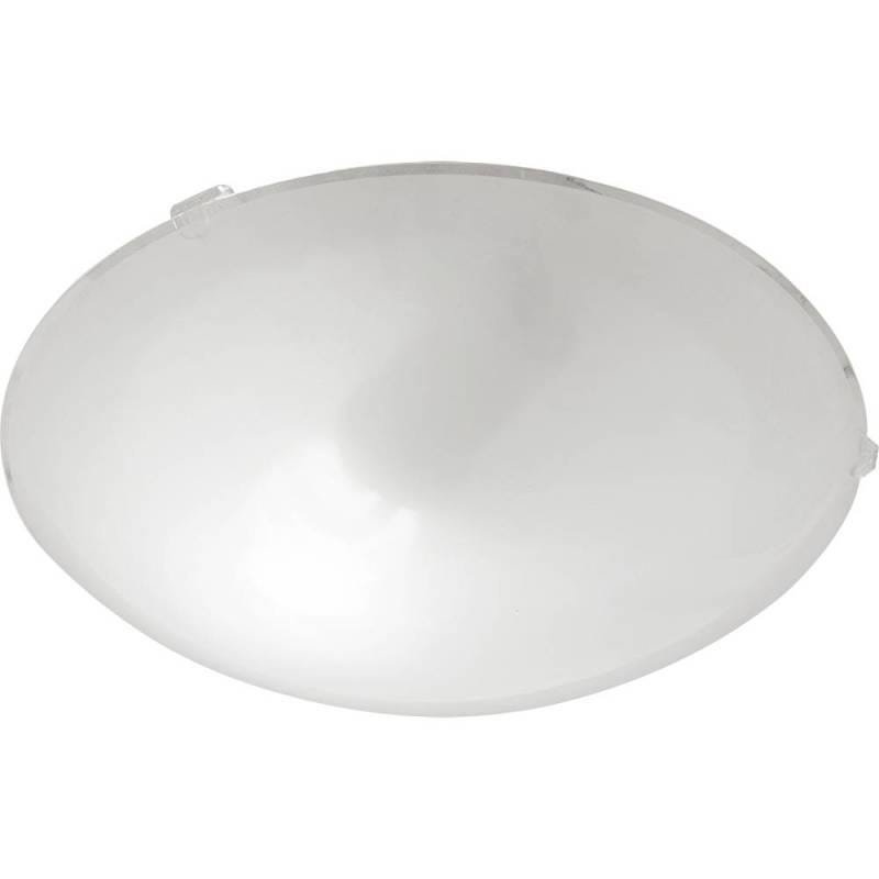 Plafon Ice 30cm Aço/Vidro Leitoso Branco - Startec - 2