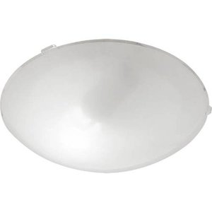 Plafon Ice 30cm Aço/Vidro Leitoso Branco - Startec