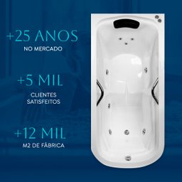 Banheira Retangular Excalibur Completa com Hidro - 5