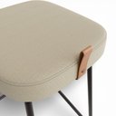 Ver imagem 3 de Kit 02 Banquetas Altas Cozinha e Área Gourmet Vik Estofada Linho Bege - Desk Design