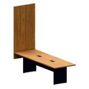 Ver imagem 5 de Mesa de Reunião e Painel Tv 100% Mdf C/ 6 Cadeiras F5 Office Cor:freijó com Preto