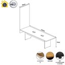 Ver imagem 7 de Mesa de Reunião e Painel Tv 100% Mdf C/ 6 Cadeiras F5 Office Cor:freijó com Preto