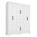 Ver imagem 1 de Guarda Roupa Casal Munique 8 Portas e 2 Gavetas Branco - Demóbile