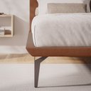 Ver imagem 2 de Cama Japonesa Casal com Cabeceira Almofadada Linho Tóquio